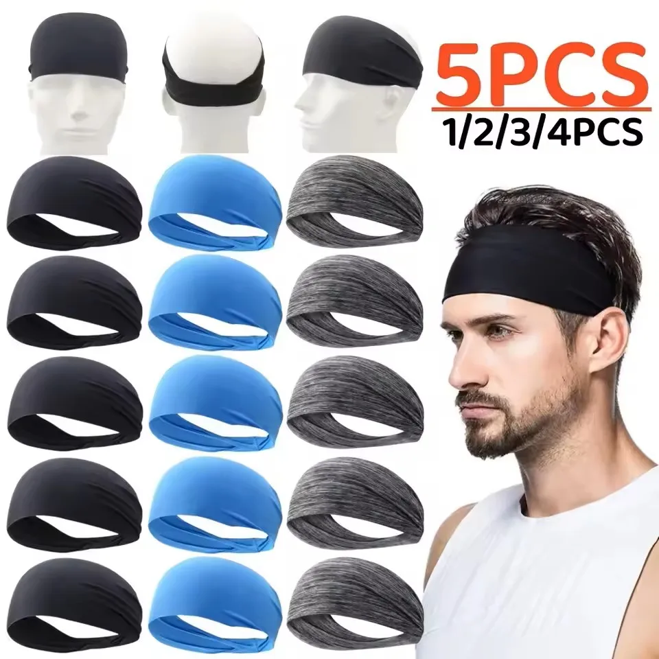 Bandeaux de sport élastiques, coiffure d'absorption de la sueur, bandeau d'entraînement à séchage rapide, antidérapant, respirant, pour Yoga, course à pied