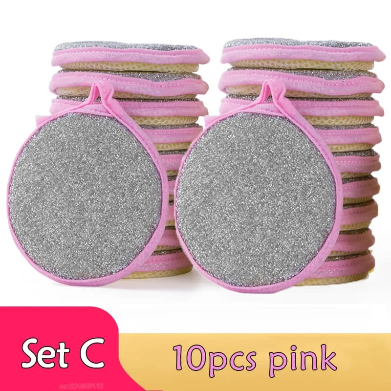 Éponge à vaisselle Double face, brosse de lavage de la vaisselle, casserole, Pot, éponges de lavage de la vaisselle, nettoyage ménager, outils de cuisine, 5/10/20 pièces — 8/10