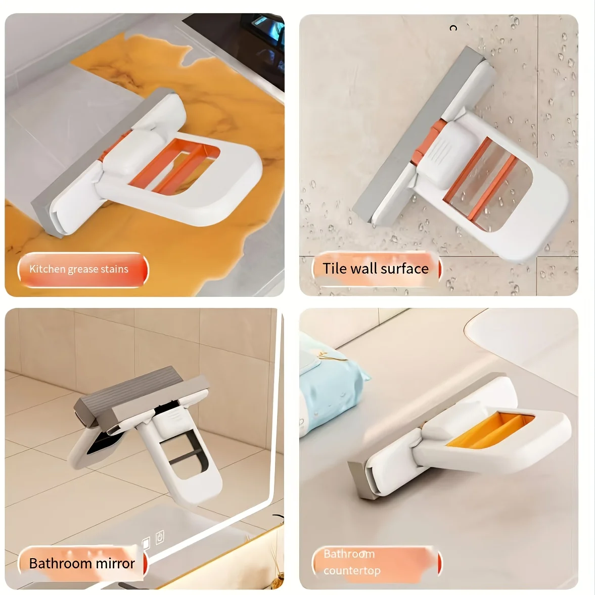 Serpillères de bureau auto-comprimantes, éponge à main pour la maison, salle de bains, cuisine, épurateur de table pliable, Mini outils de nettoyage, 2/8 pièces — 6/10