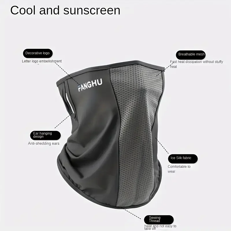 Máscaras de ciclismo headwear bandana bandana rosto cachecol máscara pescoço balaclava respirável leve vento fresco caminhadas ao ar livre máscara de seda gelo — 5/10