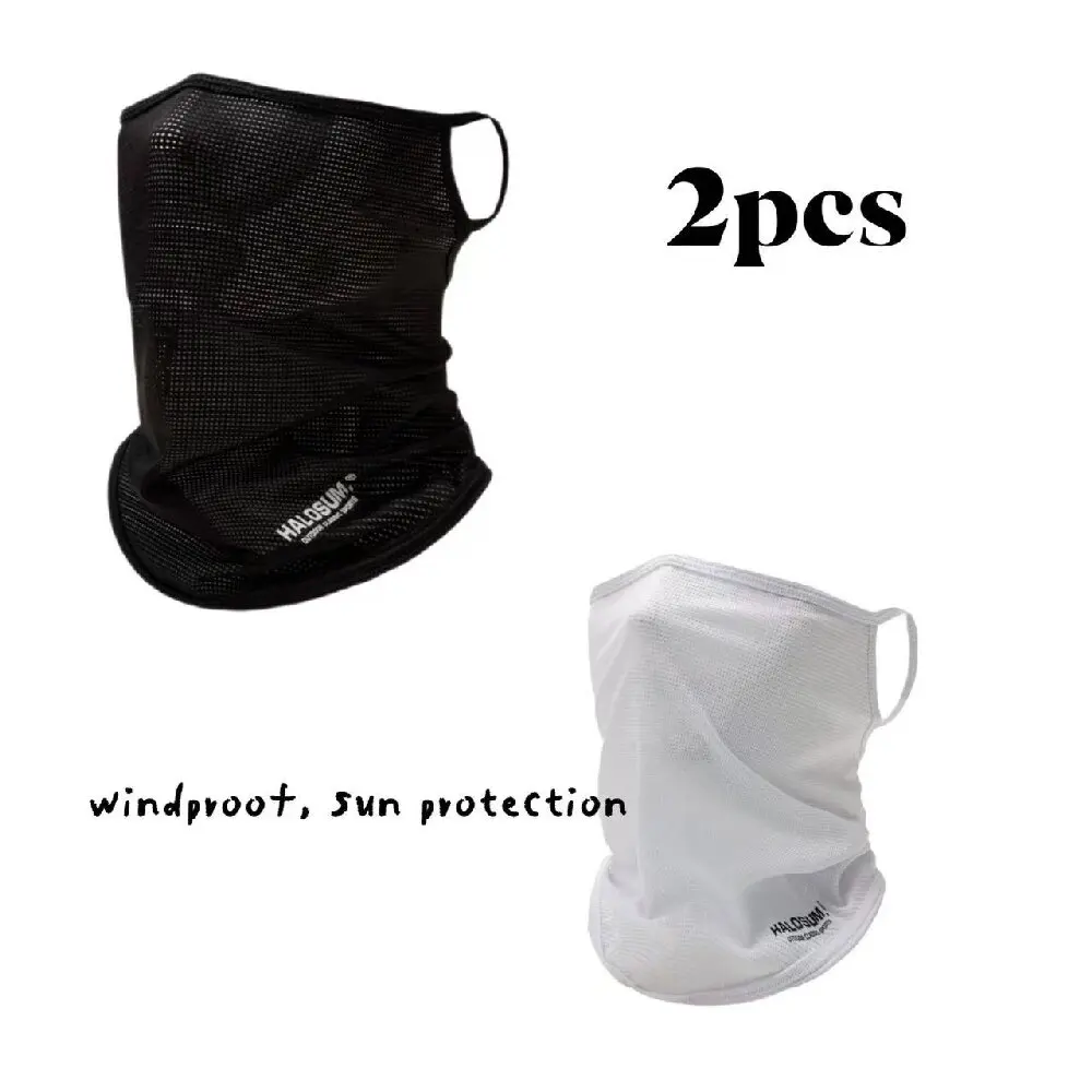 Mascarilla facial de seda de hielo pasamontañas protección solar de verano transpirable resistente a los rayos UV a prueba de viento para ciclismo senderismo actividades al aire libre — 7/10