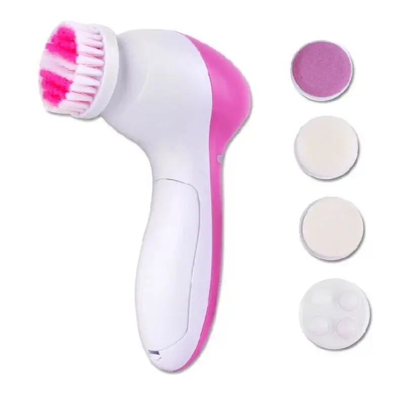 Limpiador facial eléctrico 5 en 1, cepillo de limpieza facial, lavadora, spa, cuidado de la piel, masajeador, libros para puntos negros, herramientas de limpieza facial — 5/9