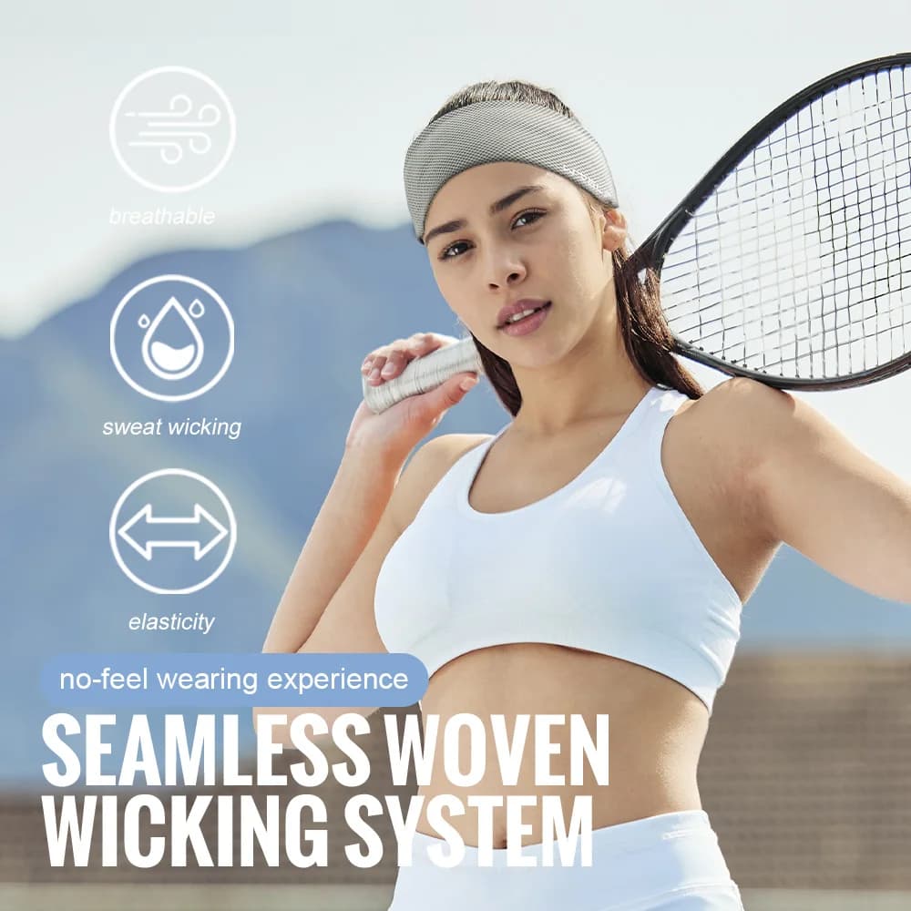 Bandeau de Sport d'été respirant, bandeau de Fitness, antidérapant, élastique, pour Tennis, évacuation de la sueur, léger, pour course à pied — 4/10