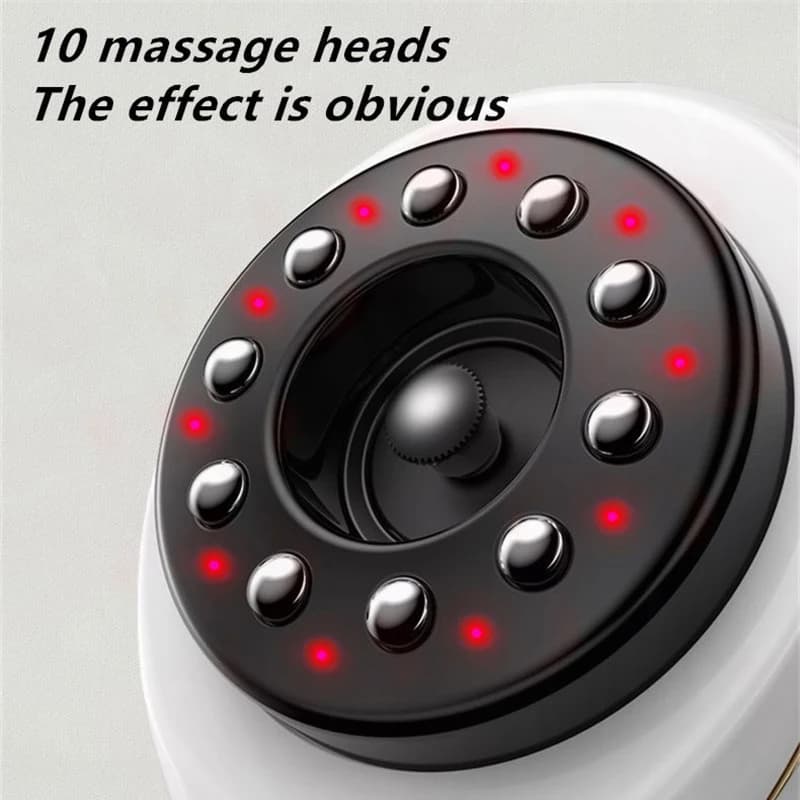 Home Electric Guasha Scraping Massage Cupping Body Massager Vacuum Cans Suction Cup Heating Fat Burner Anti-cellulite Massager — 4/9