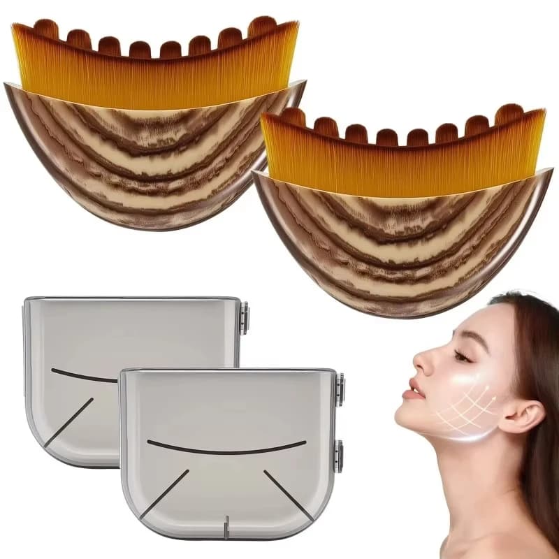 Brosse de massage lymphatique pour le visage, masseur de drainage lymphatique, outil de sculpture de la peau du visage et du menton, ergonomique