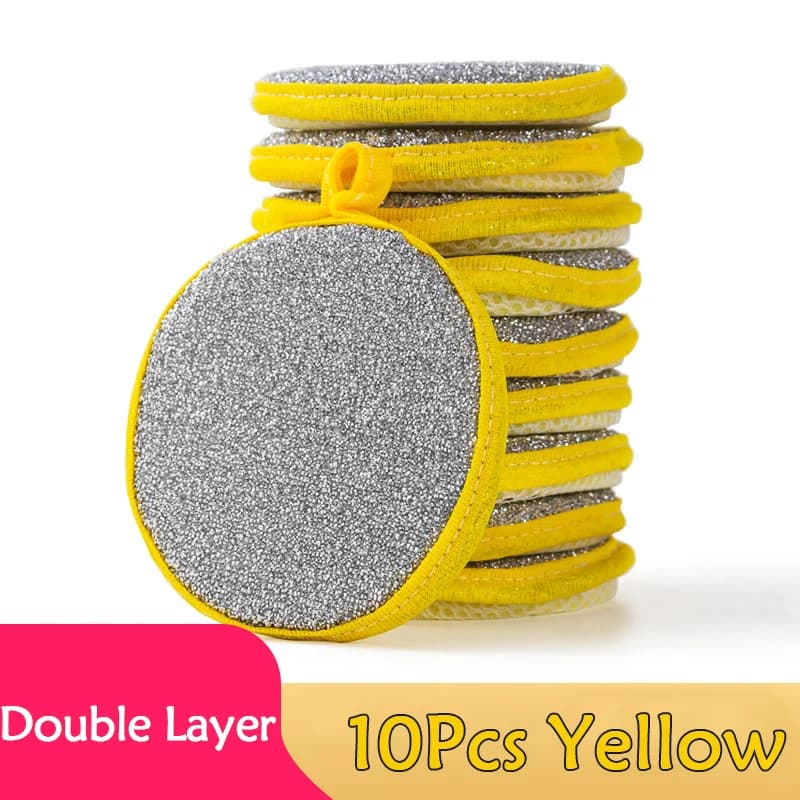 Éponge à vaisselle Double face, brosse de lavage de la vaisselle, casserole, Pot, éponges de lavage de la vaisselle, nettoyage ménager, outils de cuisine, 5/10/20 pièces — 7/10