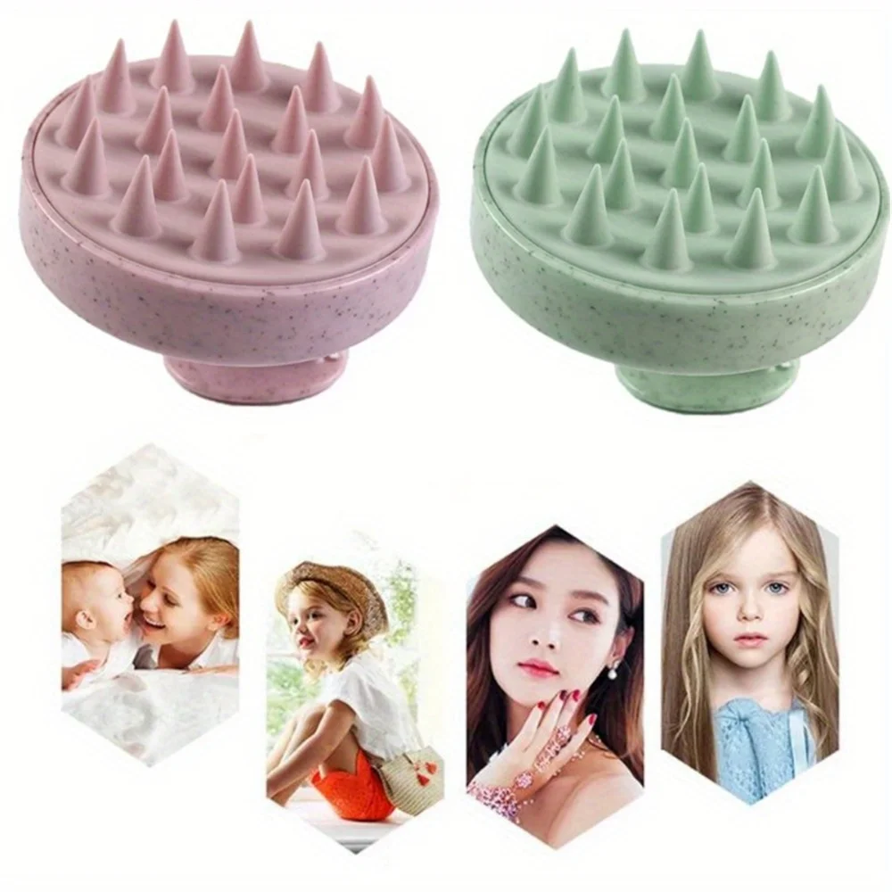 1 pièce Brosse de massage en silicone pour shampoing et corps, Brosse de douche, Outil de coiffure pour salon, Peigne de massage du cuir chevelu, Peigne de lavage des cheveux — 6/10