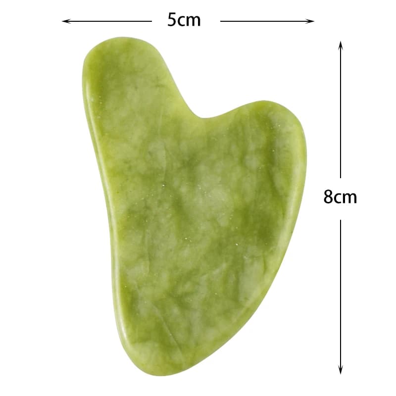 Ferramentas de massagem gua sha com pedra de jade natural para rosto, tratamento de aperto da pele, spa gua sha, rolo de massagem física gue che — 7/7