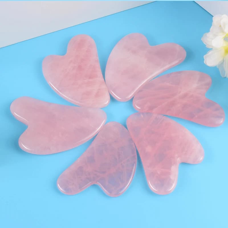 Ferramentas de massagem gua sha com pedra de jade natural para rosto, tratamento de aperto da pele, spa gua sha, rolo de massagem física gue che — 6/7