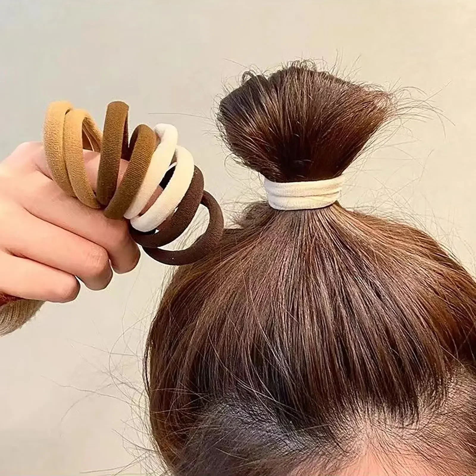 30 à 200 pièces d'accessoires pour cheveux pour femmes, bandeau basique, bandeau à nouer, élastique pour queue de cheval, en nylon, simple et tendance — 2/10