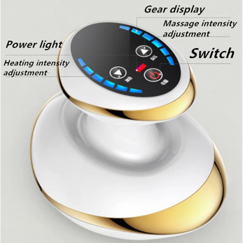Home Electric Guasha Scraping Massage Cupping Body Massager Vacuum Cans Suction Cup Heating Fat Burner Anti-cellulite Massager — 6/9