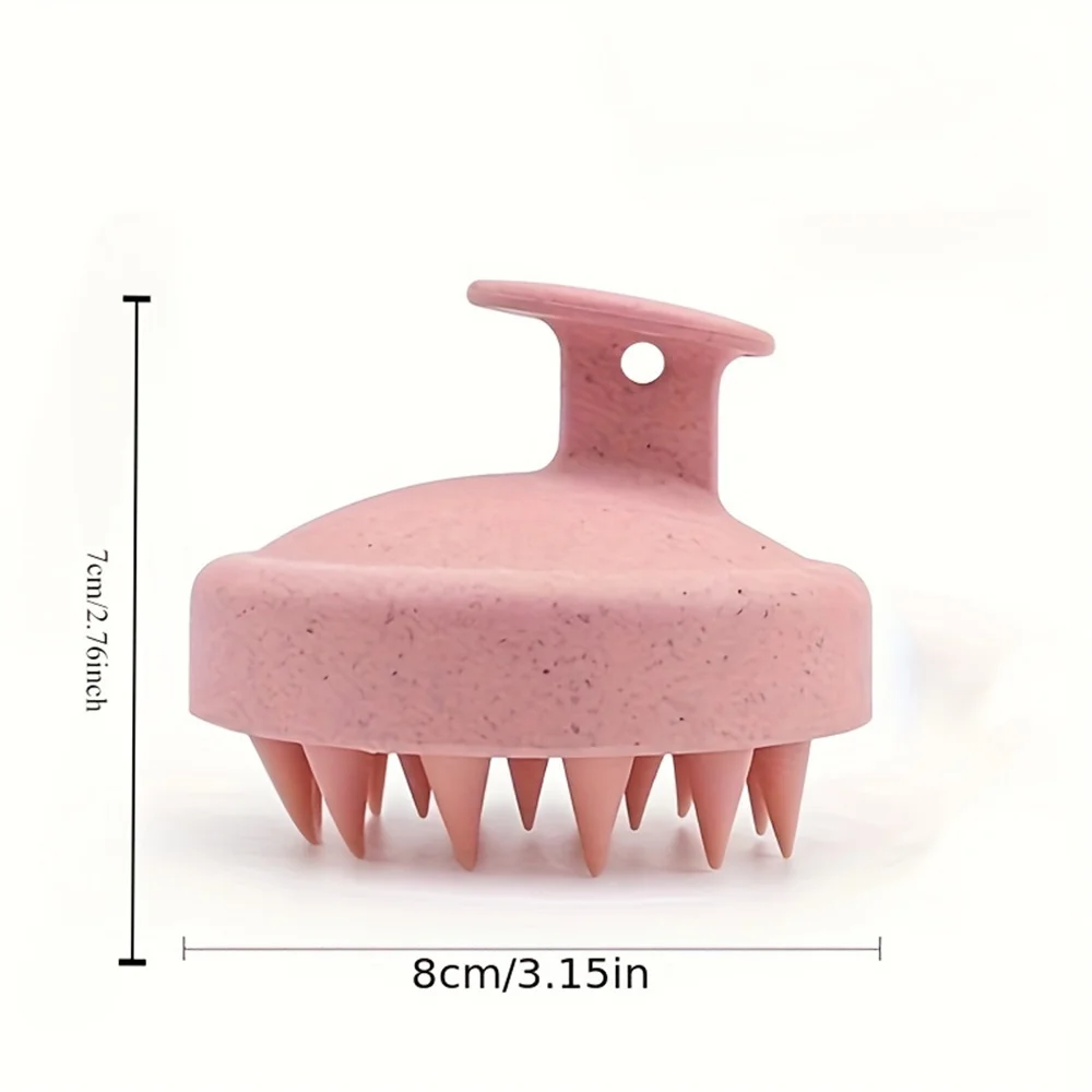 1 pièce Brosse de massage en silicone pour shampoing et corps, Brosse de douche, Outil de coiffure pour salon, Peigne de massage du cuir chevelu, Peigne de lavage des cheveux — 9/10