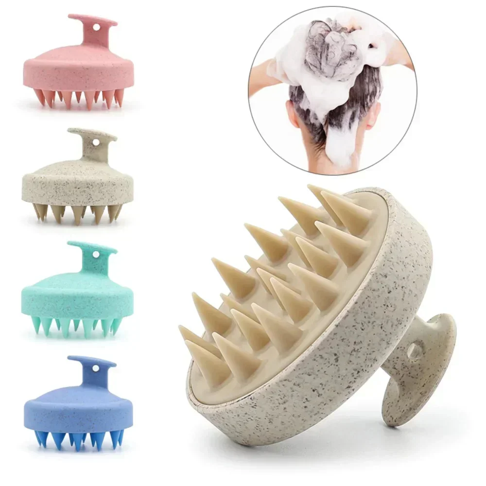 1 pièce Brosse de massage en silicone pour shampoing et corps, Brosse de douche, Outil de coiffure pour salon, Peigne de massage du cuir chevelu, Peigne de lavage des cheveux — 4/10