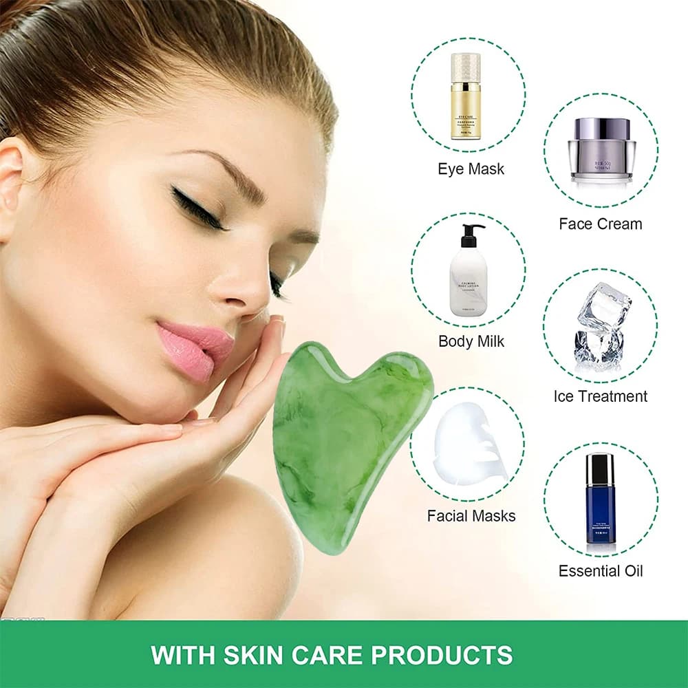 Tabla de masaje Gua Sha de 1 pieza, herramientas de cuidado facial, raspadores de masaje para cara, cuello, espalda, cuerpo, herramienta de masaje SPA — 3/10
