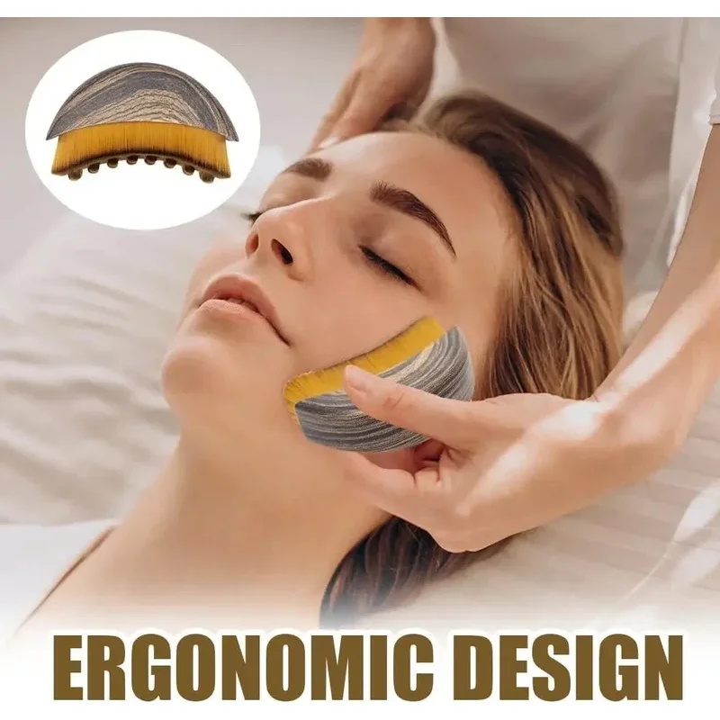 Brosse de massage lymphatique pour le visage, masseur de drainage lymphatique, outil de sculpture de la peau du visage et du menton, ergonomique — 4/10