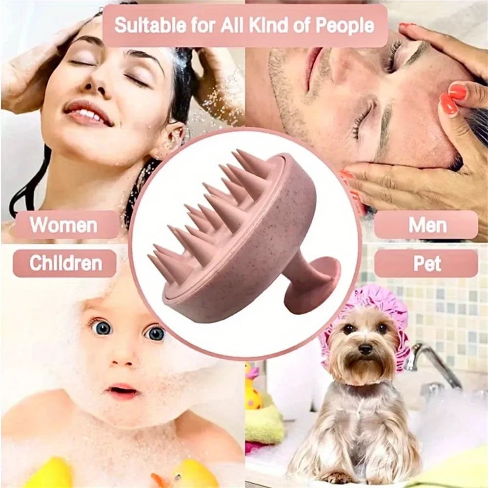 Escova de massagem corporal, shampoo de silicone, escova de chuveiro, ferramenta de estilo de cabelo de salão, pente de massagem do couro cabeludo, pente de lavagem de cabelo, 1 peça
